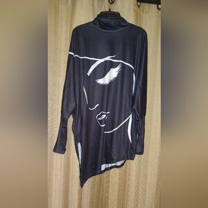 Tunic Asymmetrical turtle neck top NWOT